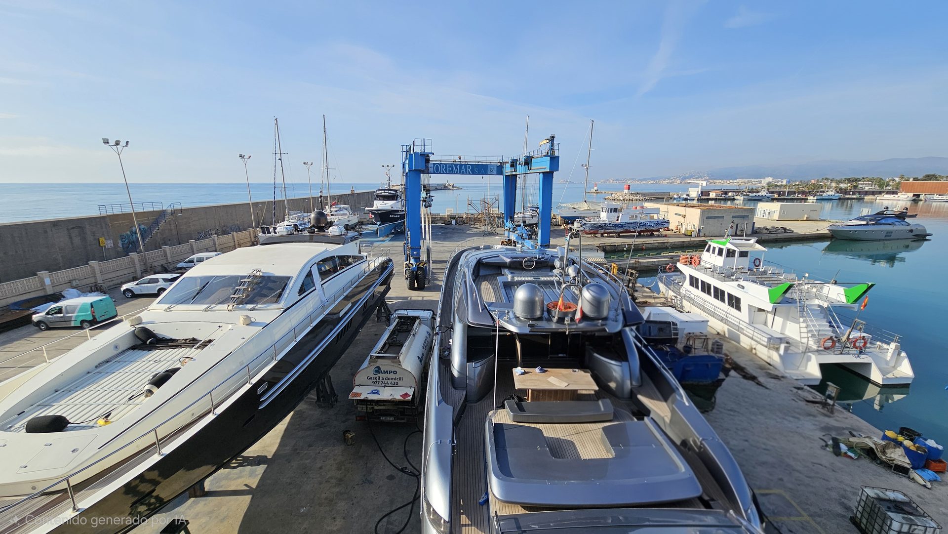 Embarcaciones junto al muelle
